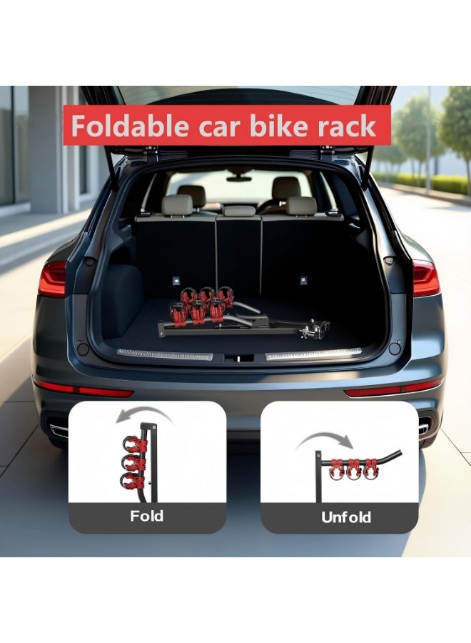WALALLA Heavy Duty 3-Bike Carrier Rack Bicycle Mount for Mountain Bikes, E-bikes, Electric Bikes, High Capacity Bike Transport Rack，Compatible with Most Sedans Hatchbacks Minivans and SUVs - Image 2